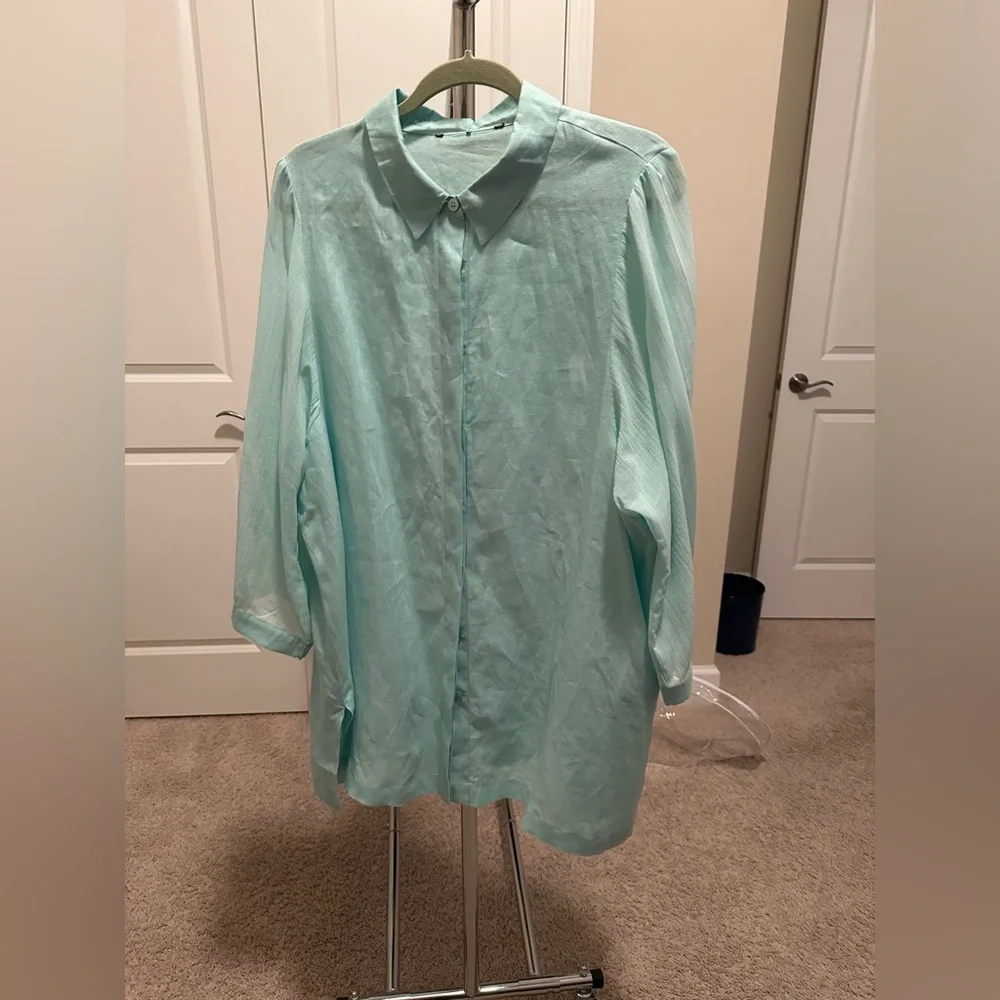 Marina Rinaldi “Linen Look” top - Picture 1 of 4